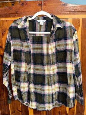 Old Navy The Boyfriend Shirt Flannel